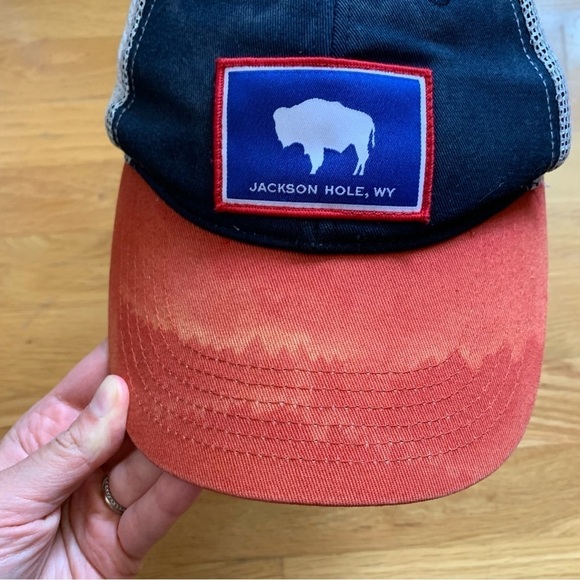 Jackson Hole Wyoming Distressed Vintage Adjustable Trucker Hat Cap - Picture 2 of 7
